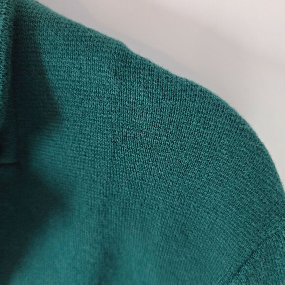 J. Crew Factory Green Knit Sweater Blazer Jacket Cotton Women's Size Medium - Picture 3 of 10